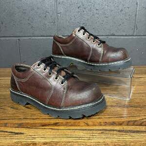 Y2K Caterpillar CAT Brown Leather Steel Toe Chunky Lug Work Shoes Women’s 9.5